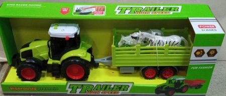 Dromader Zabawka Traktor Z Przyczepą I Ze Zwierzętami Na Baterie-Dźwięki 4454