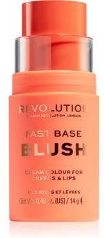 Makeup Revolution Fast Base tonujący balsam do ust i policzków odcień Peach 14 g
