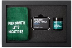 Zew For Men Świąteczny Podróżnik ZESTAW Krem do twarzy 30 ml + Mydło do ciała i twarzy 85 ml + Skarpety 1 para