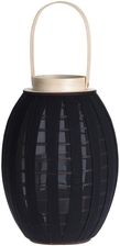 Zdjęcie Home Styling Collection Lampion latarnia ze szklanym wkładem czarny ogrodowy dekoracyjny 34x22 cm - Rogoźno