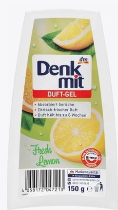 Denkmit Fresh Lemon Odświeżacz żelowy 150g