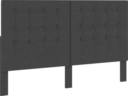 vidaXL Tuftowane wezgłowie, ciemnoszare, obite tkaniną, 160x200 cm