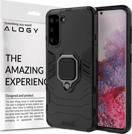Alogy Etui obudowa Alogy Stand Ring Armor do Samsung Galaxy S21 FE czarne (9487350)