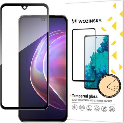 Wozinsky Wozinsky super wytrzymałe szkło hartowane Full Glue na cały ekran z ramką Case Friendly Vivo V21 5G czarny (9405384)
