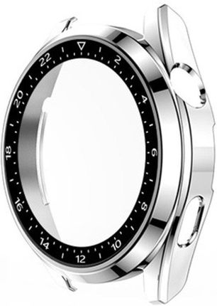 Etui z wbudowanym szkłem do Huawei Watch 3 Pro, Silver (210008)