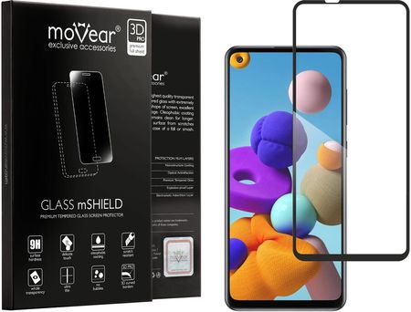 Movear Szkło Hartowane 3D PRO-E na Samsung S10 Lite (G970) | na Cały Ekran, 9H | GLASS mSHIELD Czarny (2588)