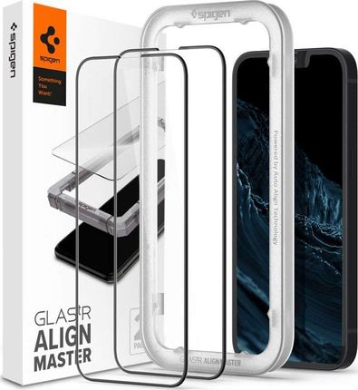 Spigen Szkło Spigen x2 ALM Glas.tR FC do Apple iPhone 13/ 13 Pro Black (9229801)