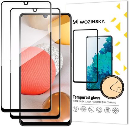 Wozinsky zestaw 2x super wytrzymałe szkło hartowane Full Glue na cały ekran z ramką Case Friendly Samsung Galaxy A42 5G czarny (108253)