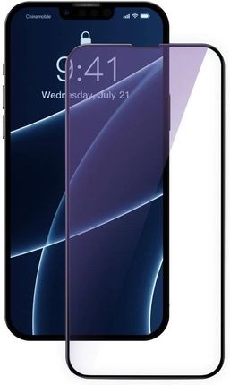 Baseus 2x szkło hartowane 0,3 mm Anti Blue Light z ramką na cały ekran iPhone 13 mini czarny (SGQP010301) (case friendly) (111918)