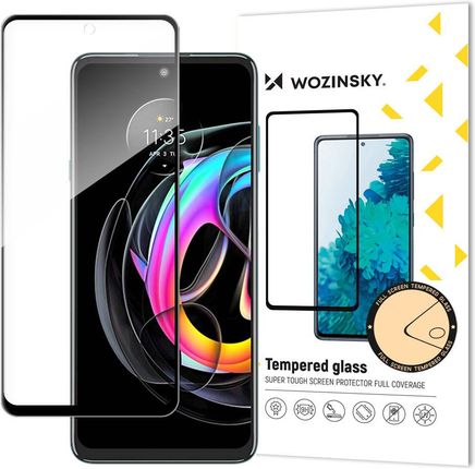 Wozinsky super wytrzymałe szkło hartowane Full Glue na cały ekran z ramką Case Friendly Motorola Moto Edge 20 Lite czarny (110412)