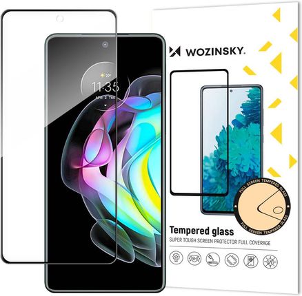 Wozinsky super wytrzymałe szkło hartowane Full Glue na cały ekran z ramką Case Friendly Motorola Moto Edge 20 czarny (110413)