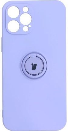 Etui Bizon Case Silicone Ring iPhone 12 Pro Max, fioletowe (28577)