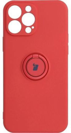 Etui Bizon Case Silicone Ring iPhone 13 Pro Max, czerwone (28606)