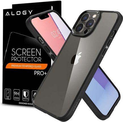Etui obudowa case Spigen Ultra Hybrid do Apple iPhone 13 Pro Matte Black + Szkło (46763)