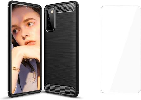 Etui Carbon Case + Szkło Hartowane do Samsung Galaxy S20 FE (32281)