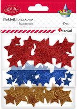 Zdjęcie Titanum Naklejki piankowe brokatowe Gwiazdki 45 sztuk - Pajęczno