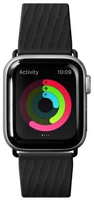 LAUT ACTIVE 2.0, Sport Watch Strap for Apple Watch, 42/44mm, Ergonomic fit, Easy lock, Black, Sport Polymer Material, Metal Butt (49042)