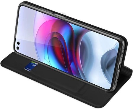 Dux Ducis Skin Pro kabura etui pokrowiec z klapką Motorola Moto G100 / Edge S czarny (98614) - zdjęcie 3