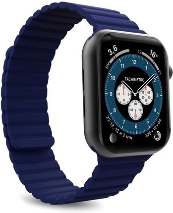 Magnetyczny pasek PURO ICON LINK Apple Watch 4/5/6/7/SE 44/45mm (M/L) (granatowy) (23900)