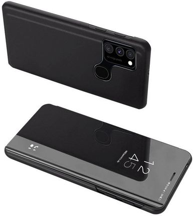 Clear View Case futerał etui z klapką Samsung Galaxy A12 / Galaxy M12 czarny (140097)