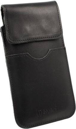 Etui Wsuwka HUAWEI MATE 20X 5G / XIAOMI MI MAX 3 Kabura skórzana do paska pionowa otwierana portfel Nexeri Flap Leather czarne (144582)