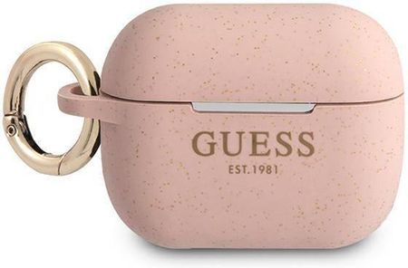 Guess GUAPSGGEP AirPods Pro cover różowy/pink Silicone Glitter (148071)