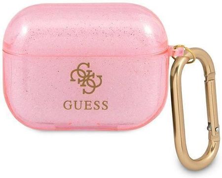 Guess GUAPUCG4GP AirPods Pro cover różowy/pink Glitter Collection (148079)