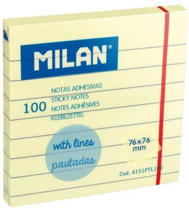 Milan Karteczki Samoprzylepne Linia 76X76Mm 100K 4151Ptl100