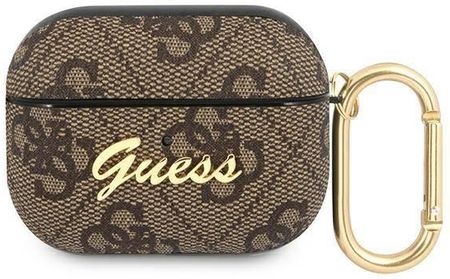 Guess GUAP4GSMW AirPods Pro cover brązowy/brown 4G Script Metal Collection (148227)