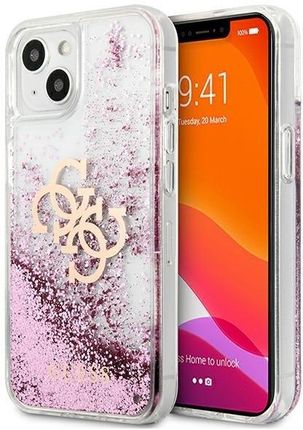 Guess GUHCP13SLG4GPI iPhone 13 mini 5,4" różowy/pink hardcase 4G Big Liquid Glitter (1576618)