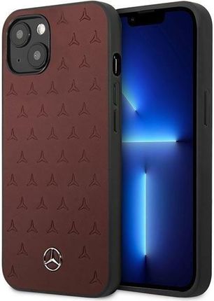 Mercedes MEHCP13MPSQRE iPhone 13 6,1" czerwony/red hardcase Leather Stars Pattern (1576692)