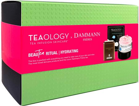 Teaology Hydrating Zestaw: Nawilżający Krem Do Twarzy 50ml + Maska Do Skóry Wokół Oczu 7ml + Herbata W Puszce 30g