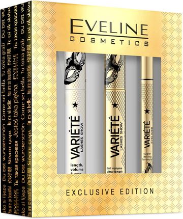 Eveline Cosmetics Zestaw: Tusz Do Rzęs 10ml + Eyeliner W Pisaku 5 8g + Baza Pod Tusz Do Rzęs 10ml