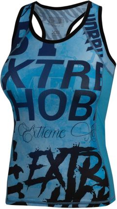Extreme Hobby Koszulka Damska Bez Rękawów Tank Top Techniczny Letters Light Blue N
