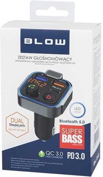 Blow Transmiter FM Bluetooth 5.1+Qc3.0 (74166) - zdjęcie 1 Blow Transmiter FM Bluetooth 5.1+Qc3.0 (74166)