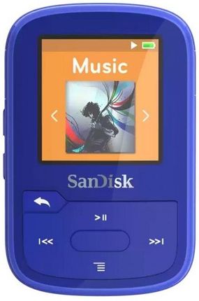 Sandisk MP3 CLIP SPORT PLUS 32GB Niebieski (SDMX32032GE46B)