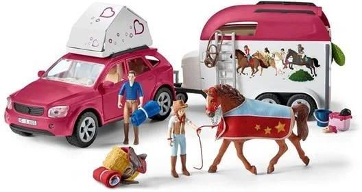 Schleich Figurka 42535 Przygoda Z Samochodem I Przyczepą - zdjęcie 1 Schleich Figurka 42535 Przygoda Z Samochodem I Przyczepą