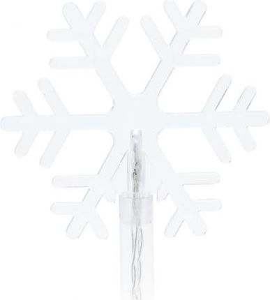 Płatki śniegu na słupkach 5 szt. dekoracja zewnętrzna 15led IP44 na baterie światło kolorowe Timer