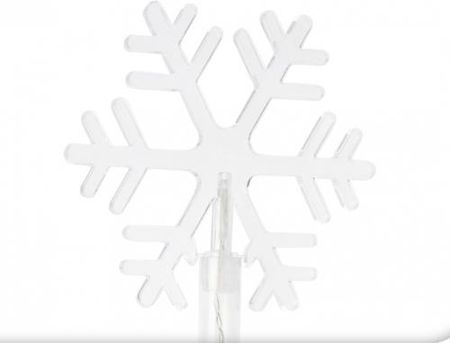 Płatki śniegu na słupkach 4 szt. dekoracja zewnętrzna 36led IP44 na baterie światło kolorowe Timer