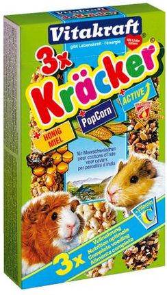 VITAKRAFT Kracker mix - kolba miód popcorn dla świnki morskiej 3szt
