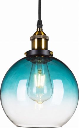 Lampa wisząca Ledigo Lampa wisząca szklana kula turkusowa ombre