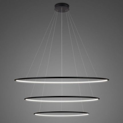 Lampa wisząca ALTAVOLA DESIGN Lampa wisząca Ledowe Okręgi No.3 100 cm in 3k czarna ściemnialna Altavola Design (LA075P_100_IN_3K_BLACK_DIMM)