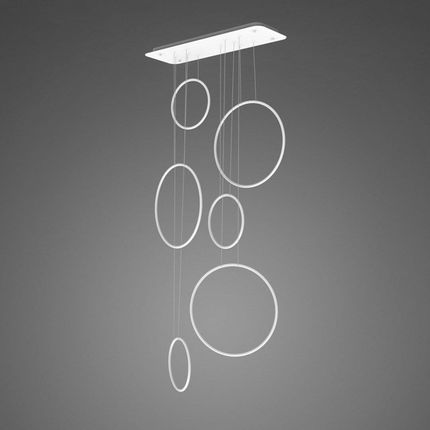 Lampa wisząca ALTAVOLA DESIGN Altavola Design: Lampa wisząca Lampa Ledowe Okręgi No. 8 - 90 cm in 3k biała (LA076P_90_IN_3K_WHITE)