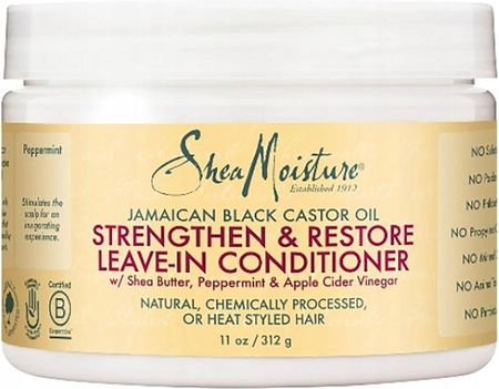Shea Moisture Jamaican Black Castor Oil Leave In Conditioner Regenerującowzmacniająca Odżywka Do Włosów Bez Spłukiwania 340 ml