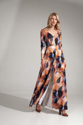 Figl Maxi Sukienka Z Geometrycznym Wzorem