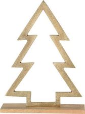 Zdjęcie Choinka aluminiowa złota dekoracja na Boże Narodzenie glamour 21 cm - Lubsko