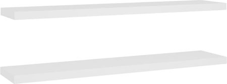 vidaXL Półki Ścienne 2 Szt. Dębowo-Białe 120x23,5x3,8cm Mdf 326586