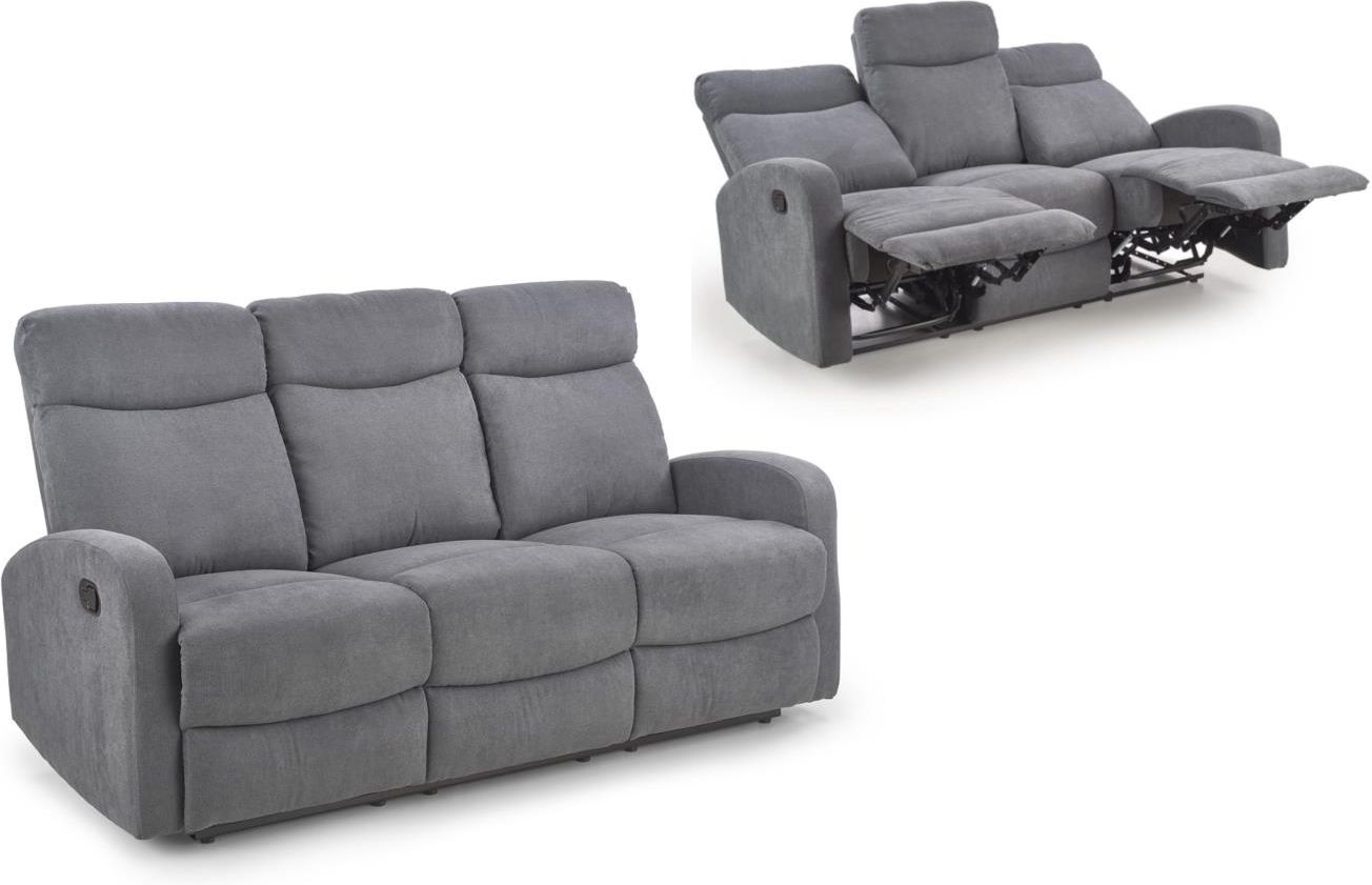 Halmar Sofa Rozkładana Wypoczynkowa Oslo 3S Ciemny Popiel Hal_VChOslo