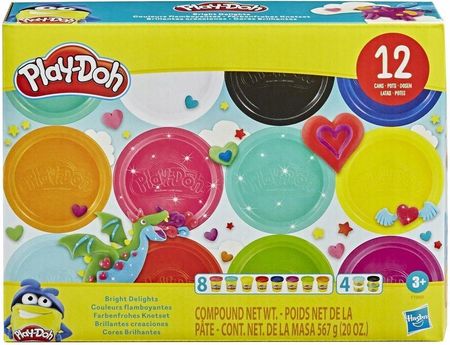 Hasbro Play-Doh Zestaw ciastoliny 12 tub kolorowych F1989
