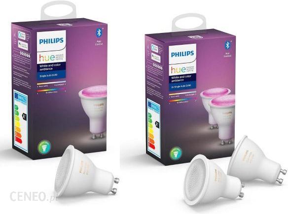 Philips Hue Ampoule White & Col. Amb. GU10 Doppelpack, 2 x 350 lm